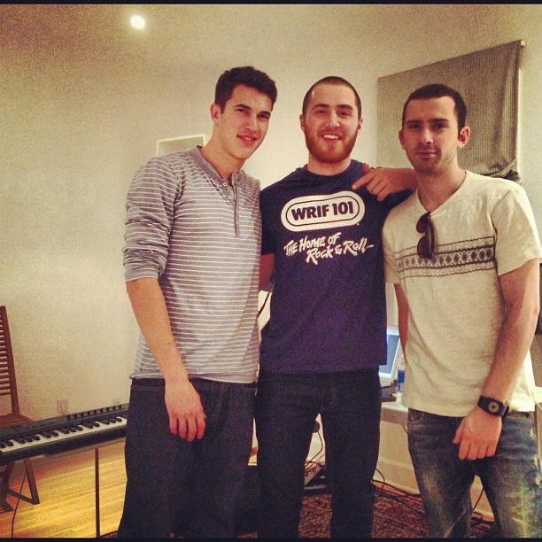 Timeflies and Mike Posner in the studio 12/9/12
