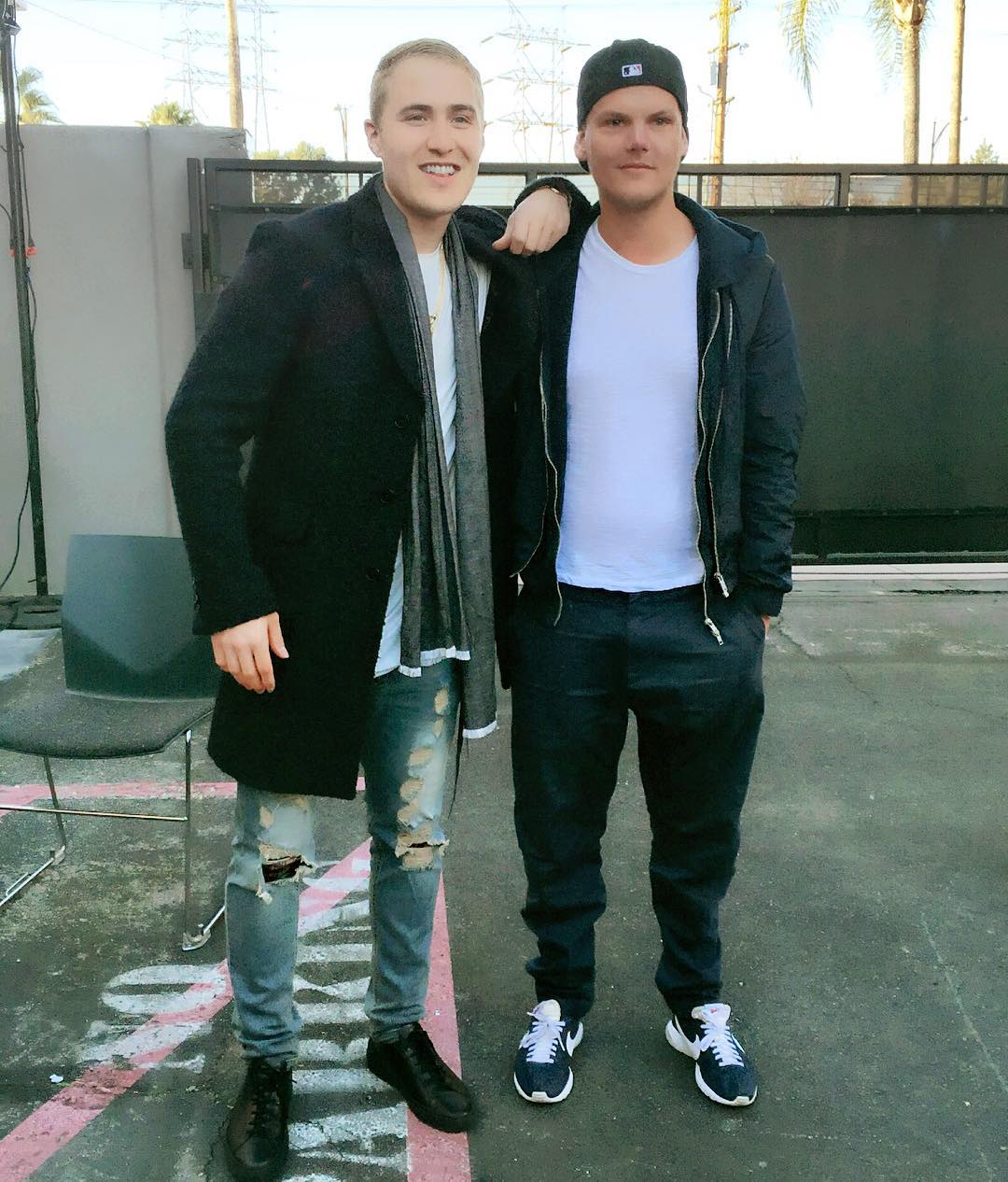 Mike Posner and Avicii at iHeartRadio - Universal Studios in Los Angeles, CA on February 3, 2016.