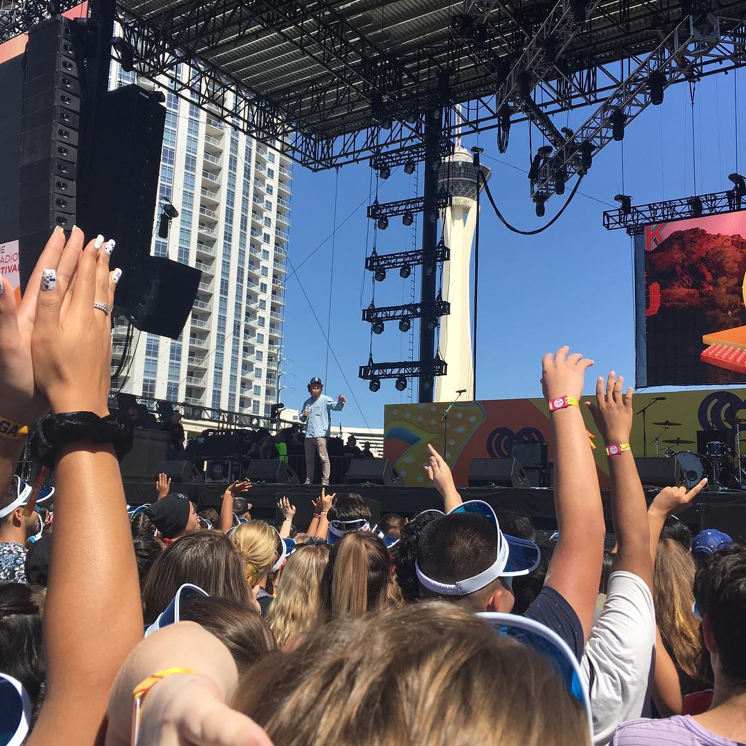 Mike Posner at iHeartRadio Music Festival on September 22, 2018
