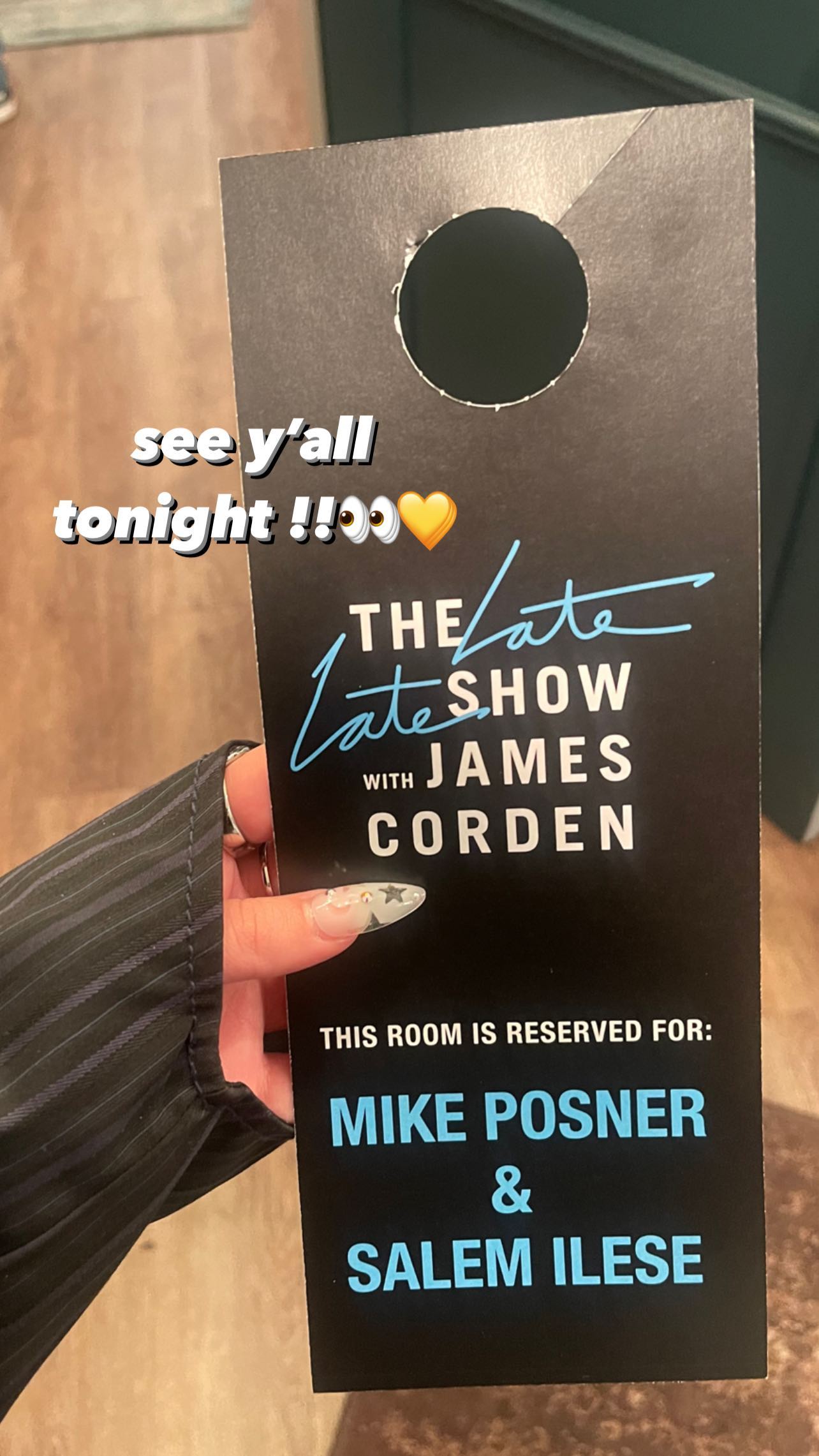 Mike Posner & Salem Ilese on The Late Late Show with James Corden on February 6, 2023
