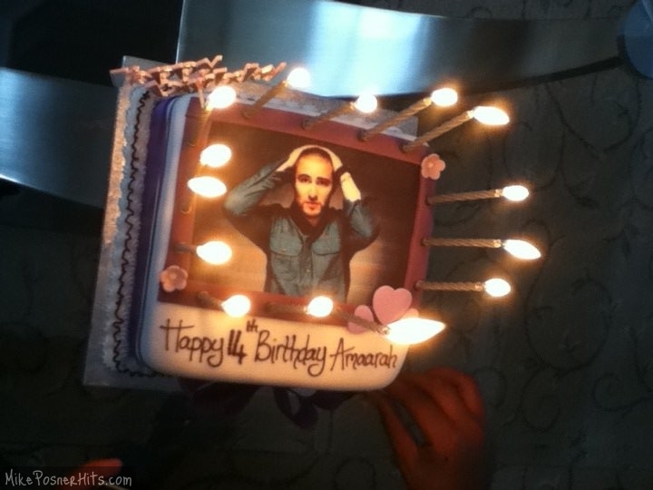 Maarah's Mike Posner birthday cake for her 14th Birthday - July 10, 2011
