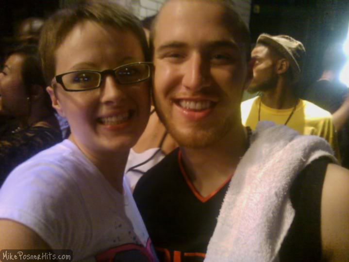 Jessica Payne with Mike Posner at House of Blues on the Up In The Air Tour in New Orleans, LA - September 9, 2010
