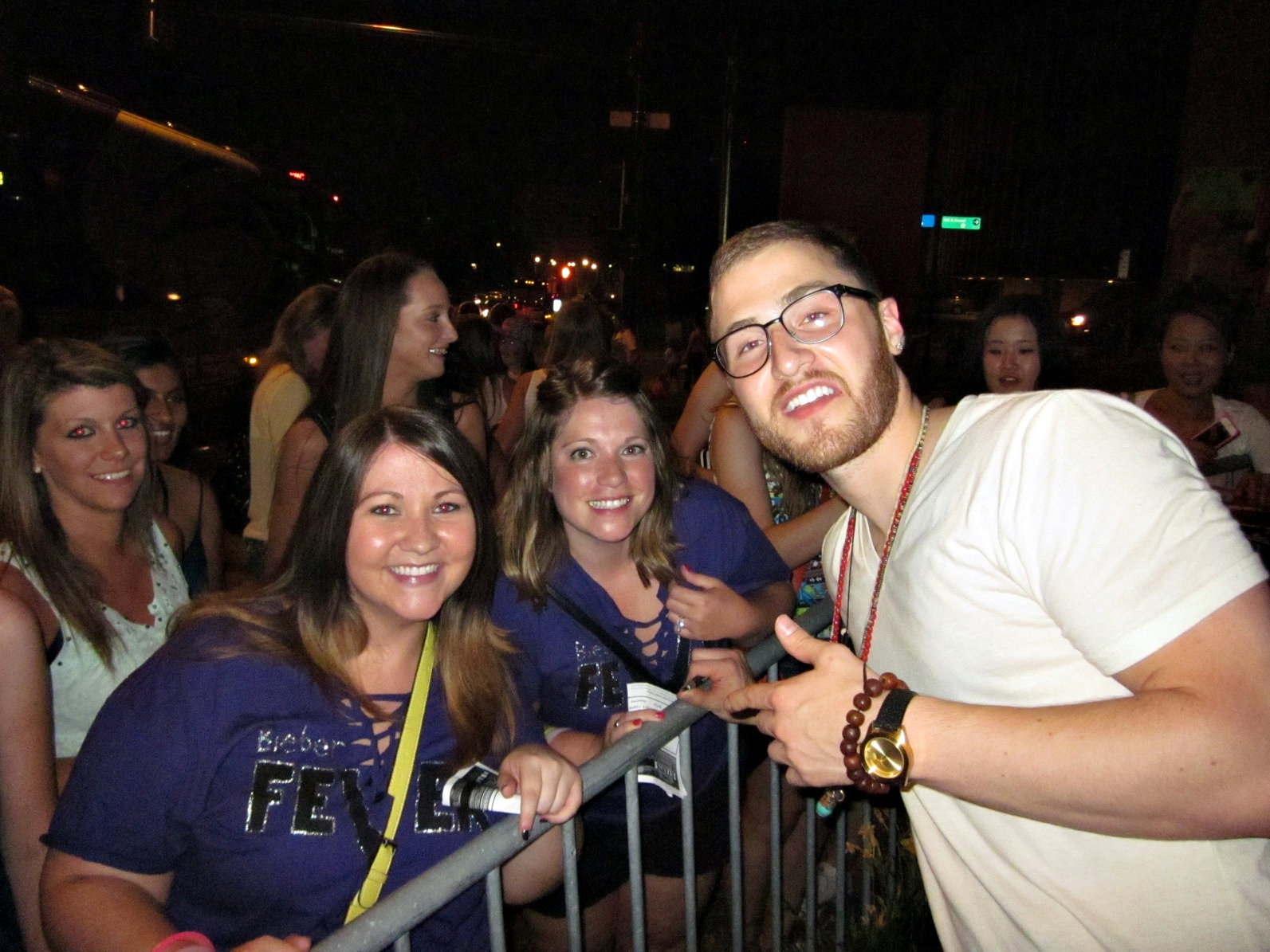 Jessica Wheeler and Katie Wheeler meeting Mike Posner on Justin Bieber's Believe Tour in Des Moines, IA - July 7, 2013
Photo credit: Katie Wheeler
