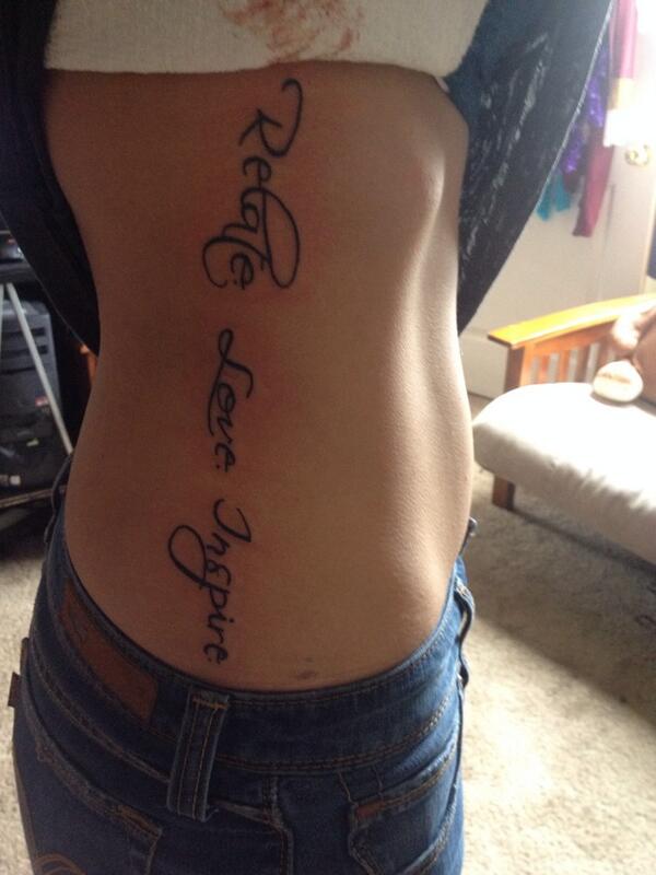 Vanessa's Right Side Torso Tattoo Featuring Mike Posner's "Relate. Love. Inspire." Quote (June 2014) (1 of 2)
twitter.com/vnodal
Vanessa's Right Side Torso Tattoo Featuring Mike Posner's "Relate. Love. Inspire." Quote (June 2014) (1 of 2)
twitter.com/vnodal