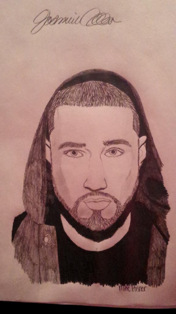 Mike Posner Drawing - March 13, 2015
Drawing by Jasmine K. 
twitter.com/Jaskyra

