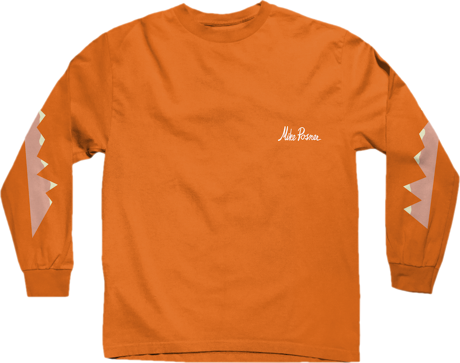 Mike Posner 'A Real Good Kid' Orange Long Sleeve Tee
https://shopmikeposner.com
