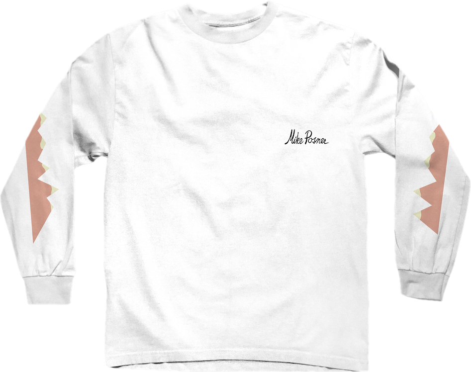 Mike Posner 'A Real Good Kid' White Long Sleeve Tee
https://shopmikeposner.com
