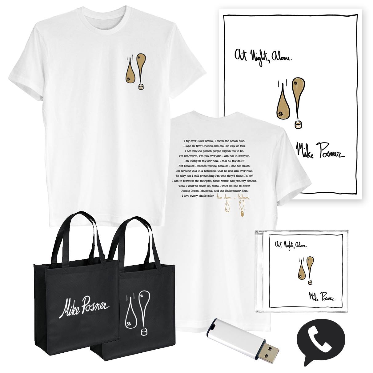 'At Night, Alone' Deluxe Bundle
https://mike-posner.myshopify.com

