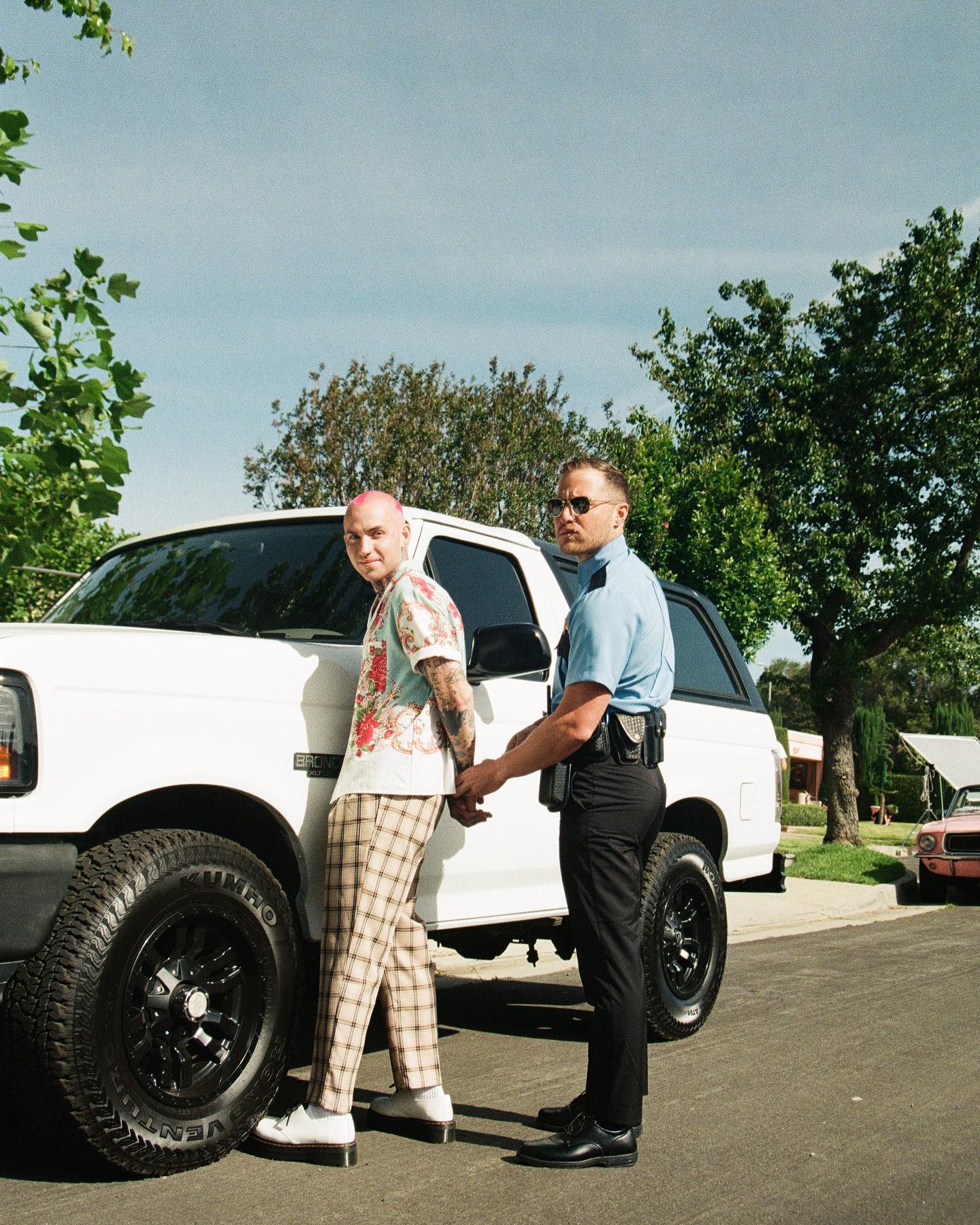 Mike Posner plays a Policeman in blackbear & Machine Gun Kelly's "GFY" official music video
