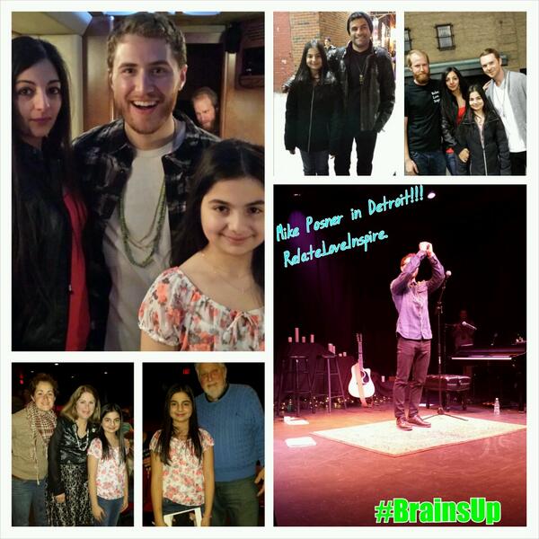 Angel and her sister met Mike Posner and his parents, sister, and his team.