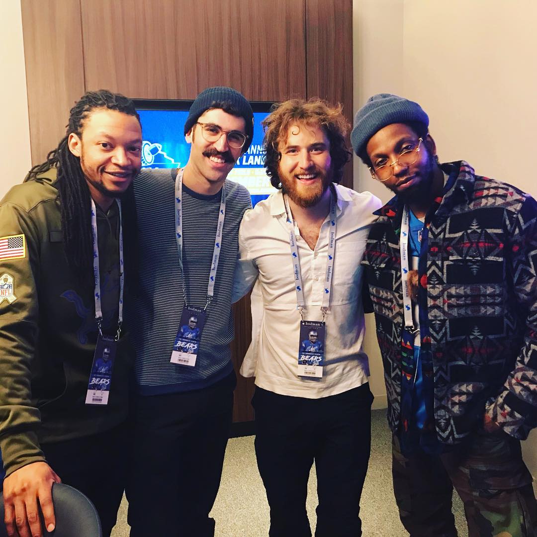Mike Posner with friends at Ford Field on Thanksgiving Day 2018
Photo credit: Jacob Smith
