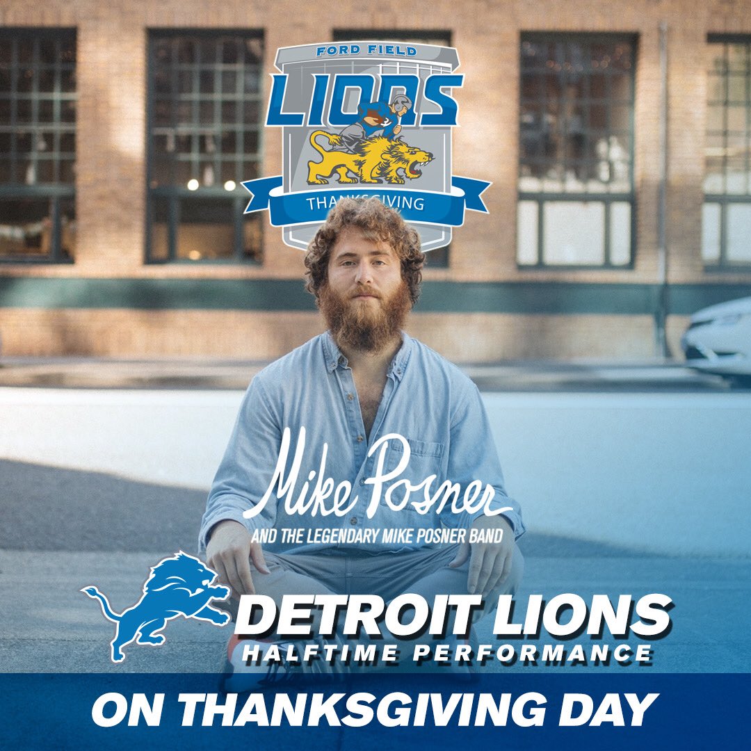 Mike Posner to Perform the Detroit Lions Thanksgiving Halftime Show