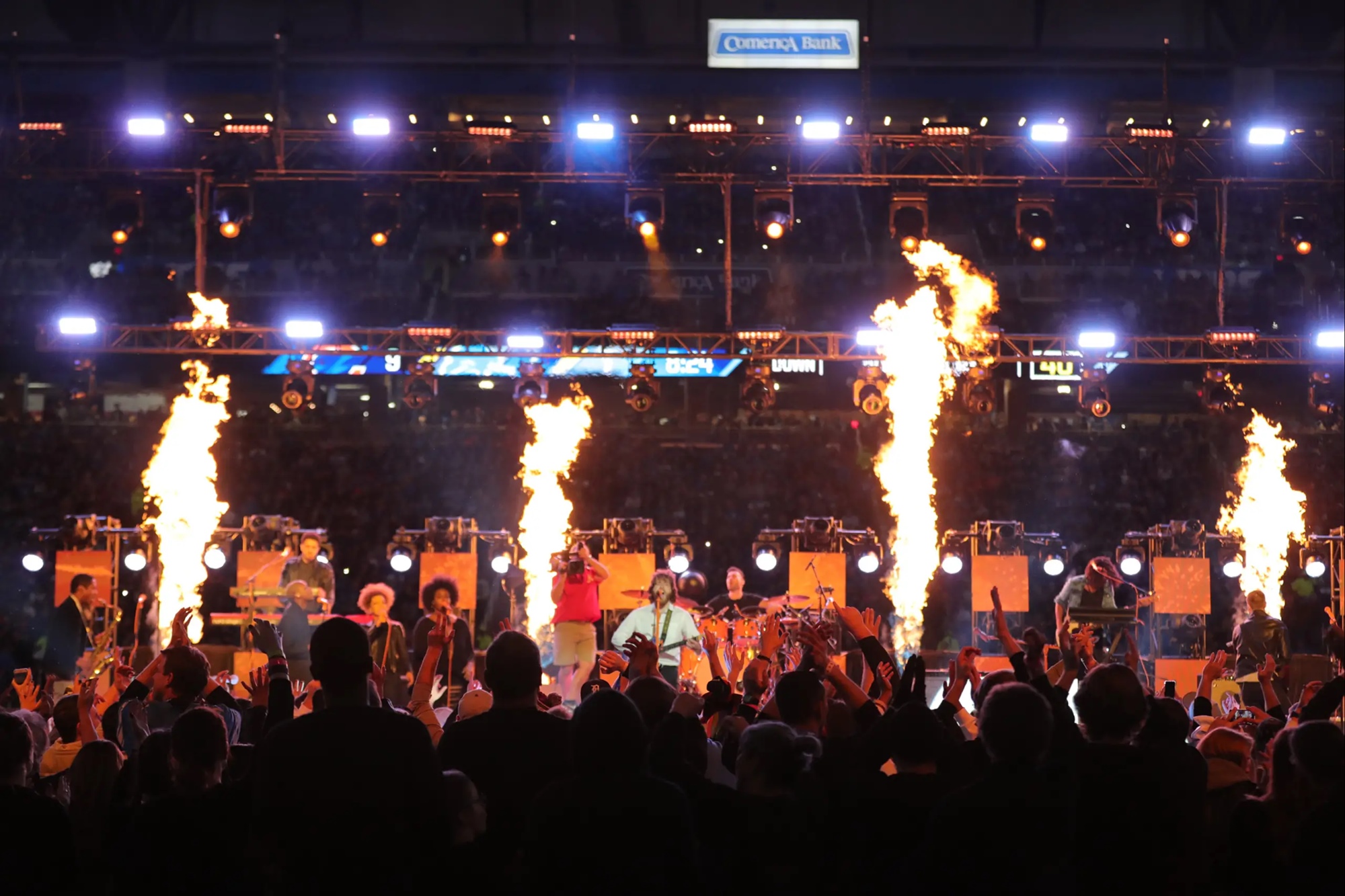 Mike Posner performing the Detroit Lions Thanksgiving Halftime Show