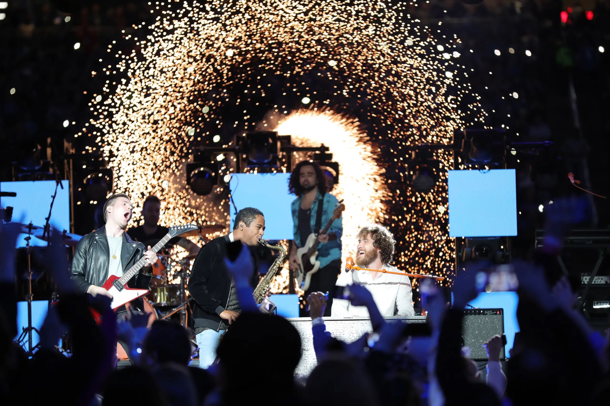 Mike Posner performing the Detroit Lions Thanksgiving Halftime Show