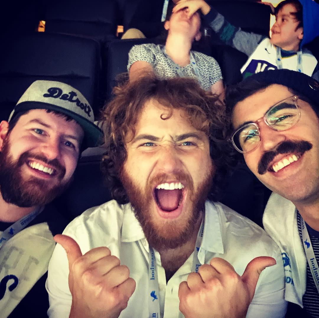 Mike Posner with friends at Ford Field on Thanksgiving Day 2018
Photo credit: Jacob Smith
