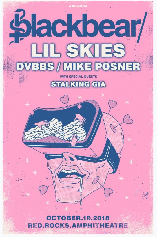  Blackbear, Mike Posner, Lil Skies, DVBBS, Stalking Gia - Red Rocks Amphitheatre - Morrison, CO - October 19, 2018