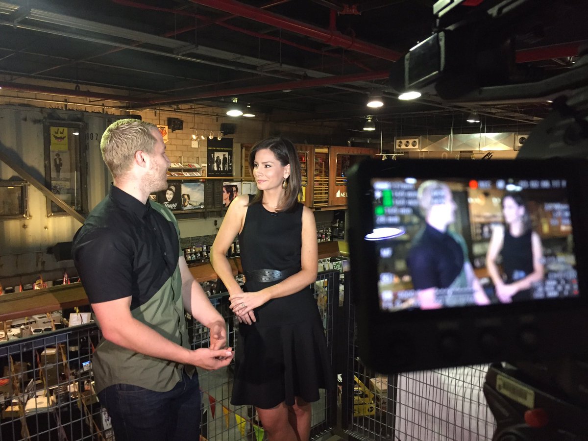 Mike Posner speaking with ABC News Nightline at Rough Trade NYC in Brooklyn, NY on July 8, 2016
