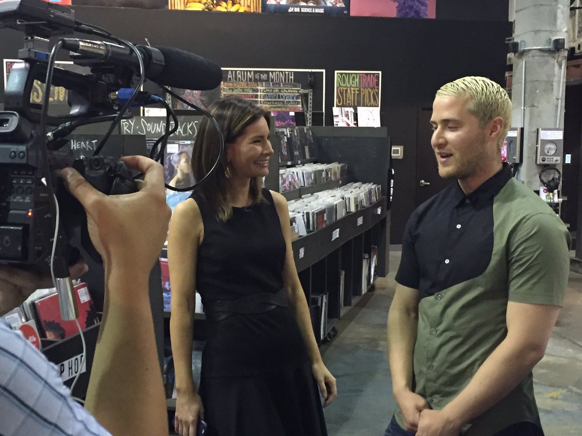 Mike Posner speaking with ABC News Nightline at Rough Trade NYC in Brooklyn, NY on July 8, 2016
