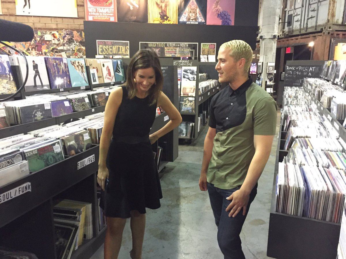 Mike Posner speaking with ABC News Nightline at Rough Trade NYC in Brooklyn, NY on July 8, 2016
