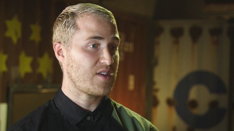 Mike Posner speaking with ABC News Nightline at Rough Trade NYC in Brooklyn, NY on July 8, 2016
