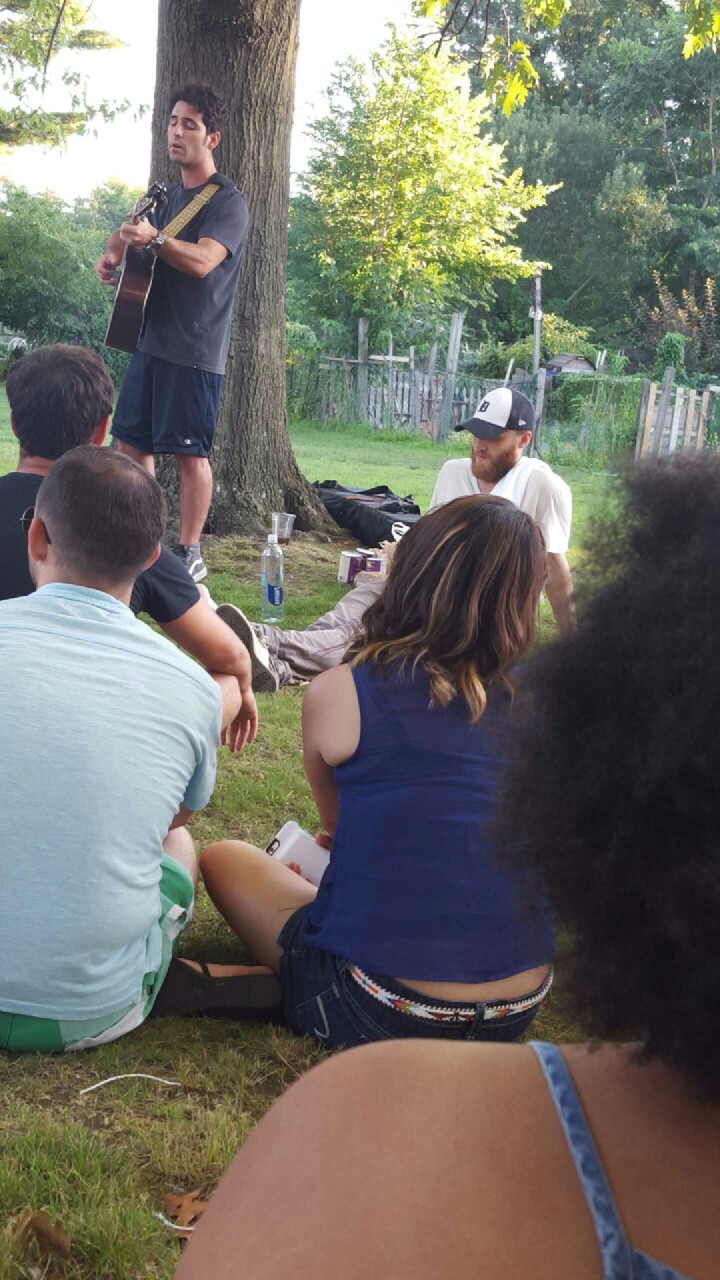 Mike Posner and Adam Friedman at Fenway Victory Gardens in Boston, MA July 31, 2015
ibecameagod.tumblr.com
