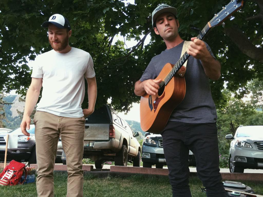 Mike Posner and Adam Friedman performing at the Chautauqua Park in Boulder, CO July 1, 2015
twitter.com/brody_berson
