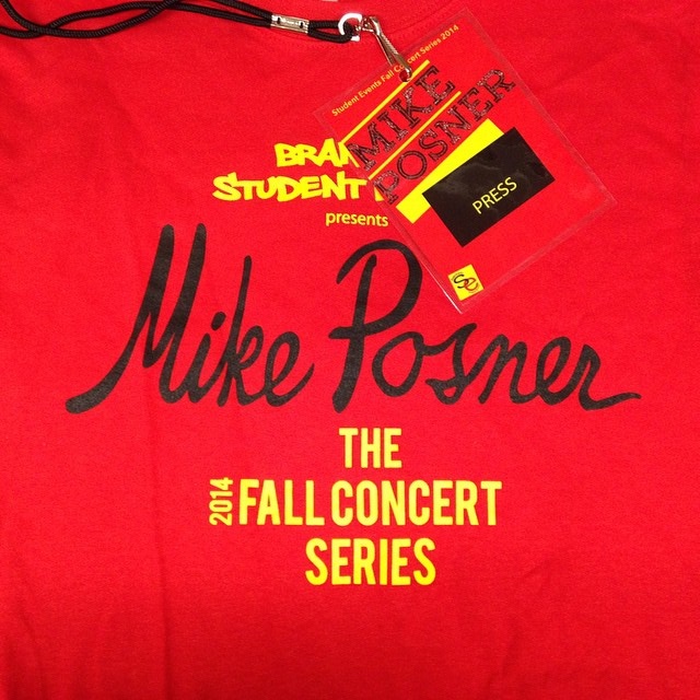 Brandeis University's Mike Posner Fall Concert Series T-Shirt 9/20/2014
instagram.com/ayanelena
