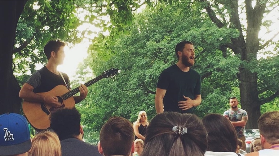 Mike Posner and Adam Friedman performing at Goodale Park in Columbus, OH July 5, 2015
instagram.com/nmiillaa
