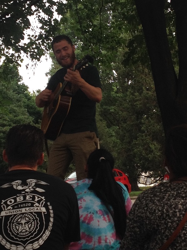 Mike Posner performing at Goodale Park in Columbus, OH July 5, 2015
