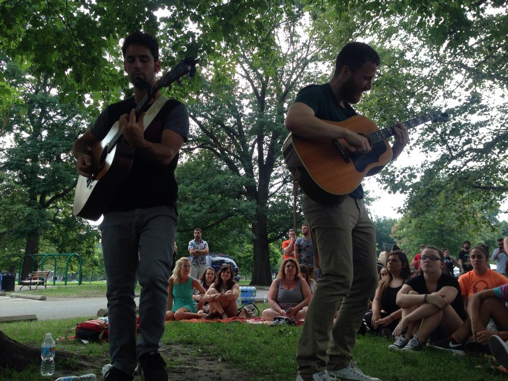 Mike Posner and Adam Friedman performing at Goodale Park in Columbus, OH July 5, 2015
twitter.com/Leon_Mood
