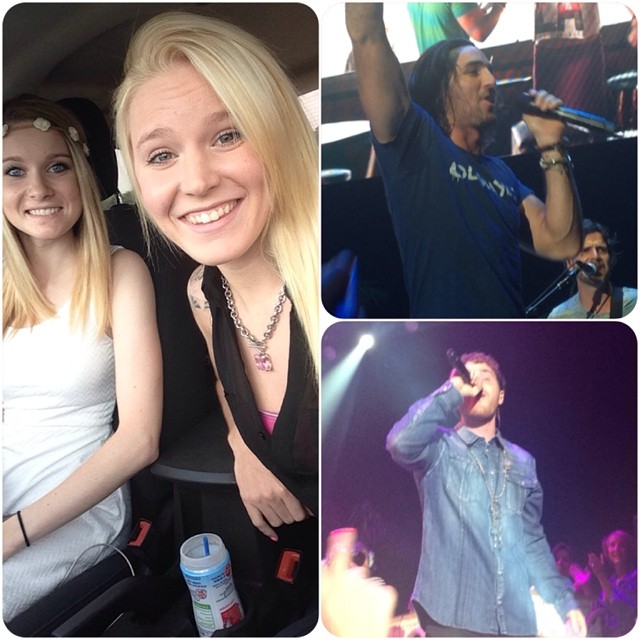 Mike Posner performing with Jake Owen on the Days of Gold Tour in Park City, KS 6/29/14
Instagram @lilyyylongacre
