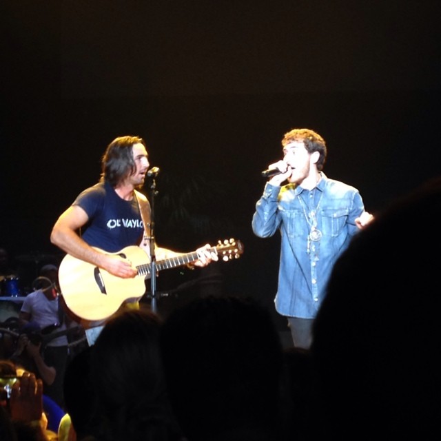 Mike Posner performing with Jake Owen on the Days of Gold Tour in Park City, KS 6/29/14
Instagram @charlene_g63
