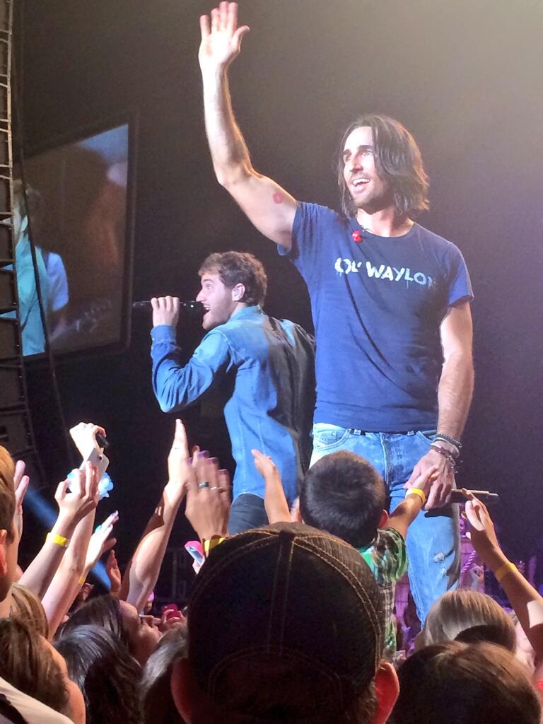 Mike Posner performing with Jake Owen on the Days of Gold Tour in Park City, KS 6/29/14
Twitter @AnnMarieDowning
