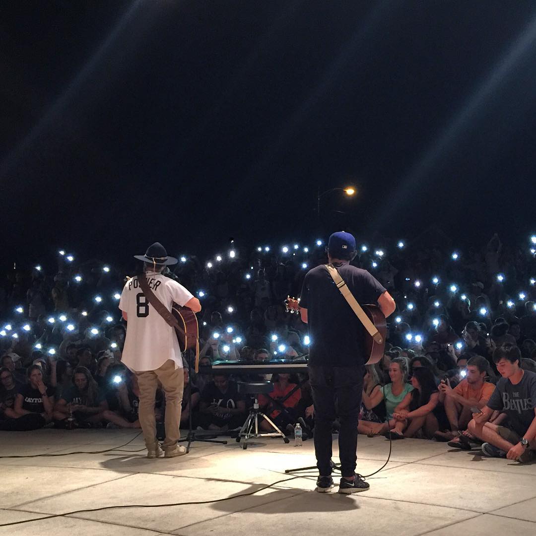 Mike Posner and Adam Friedman performing at ArtStreet Amphitheatre in Dayton, OH September 28, 2015
instagram.com/adamfriedmanmusic
