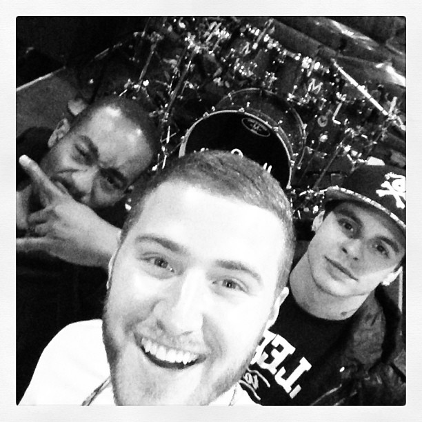 DJ Dubz, Mike Posner, and Beau "Casper" Smart rehearsing for Warrior Tour - Nashville, TN 8/7/13
Photo by Mike Posner
instagram.com/mikeposner
