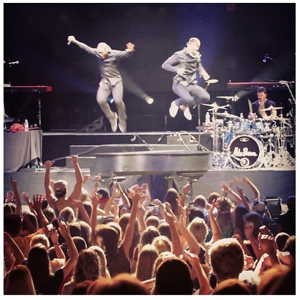 DJ Dubz, Mike Posner, and Greg Petersen performing on the Warrior Tour in Vienna, VA 8/12/13 
Photo by DJ Dubz
instagram.com/iamdjdubz 
