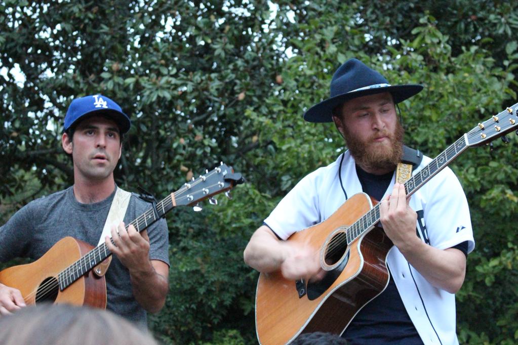 Mike Posner and Adam Friedman performing at Sarah P. Duke Gardens in Durham, NC September 22, 2015
twitter.com/Cody_Taylor__
