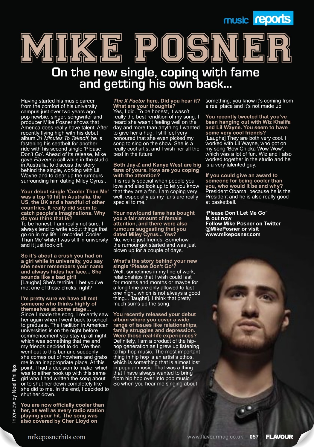 Mike Posner - Flavour Magazine - Mar/Apr 2011
