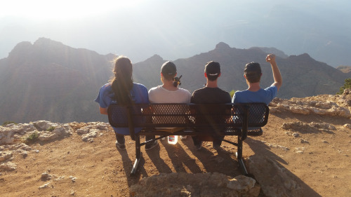 Jeffrey Brant, Mike Posner, Adam Friedman, and Matt Chatigny at the Grand Canyon in Arizona June 28, 2015 
MikePosner.com
