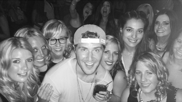 Mike Posner with fans at HAZE Nightclub in Las Vegas, NV 7/13/14
Instagram @btedelman
