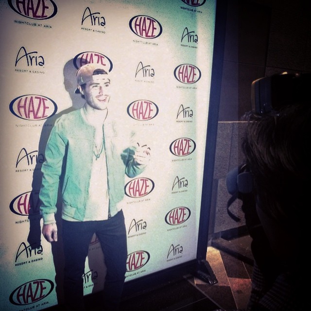 Mike Posner arriving at HAZE Nightclub in Las Vegas, NV 7/13/14
Instagram @hazenightclub
