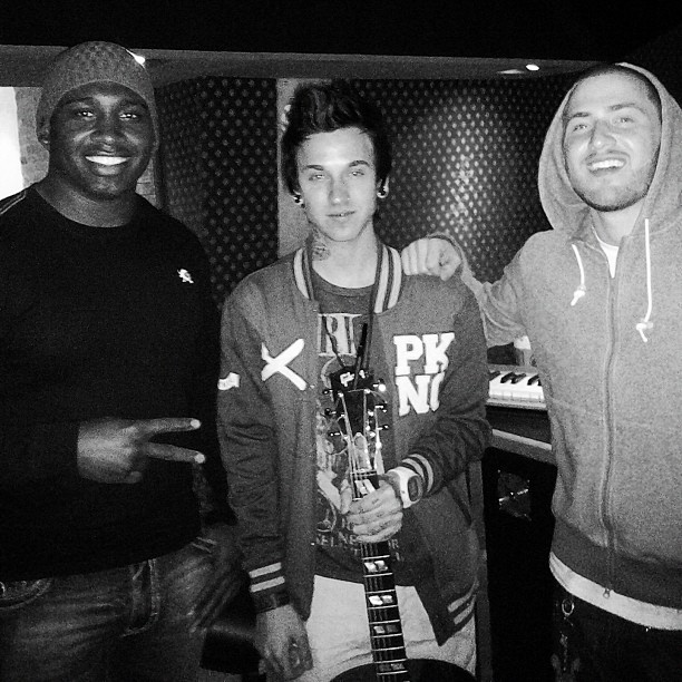 Jammie Kirlew of The Jaguars, Mat Musto aka Blackbear and Mike Posner 2/15/12
