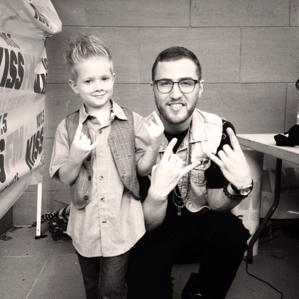 Jaxin at Mike Posner Meet & Greet at Wells Fargo Arena in Des Moines, IA 7/7/13
