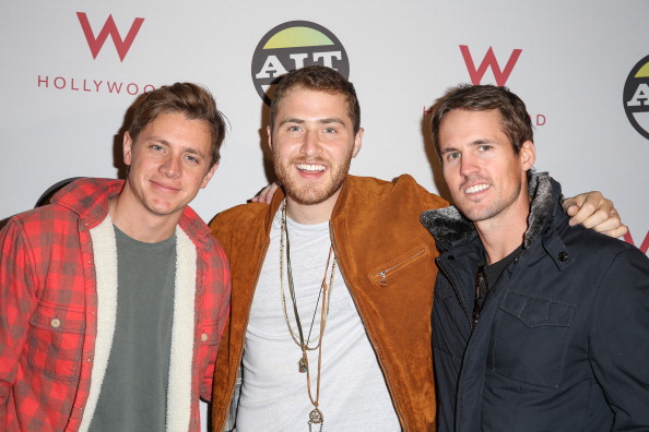 Jef Holm, Mike Posner, and T.R. Gourley at The ALTimate Rooftop Christmas Party - Hollywood, CA 12/10/13
