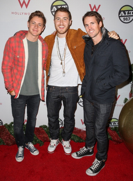 Jef Holm, Mike Posner, and T.R. Gourley at The ALTimate Rooftop Christmas Party - Hollywood, CA 12/10/13
