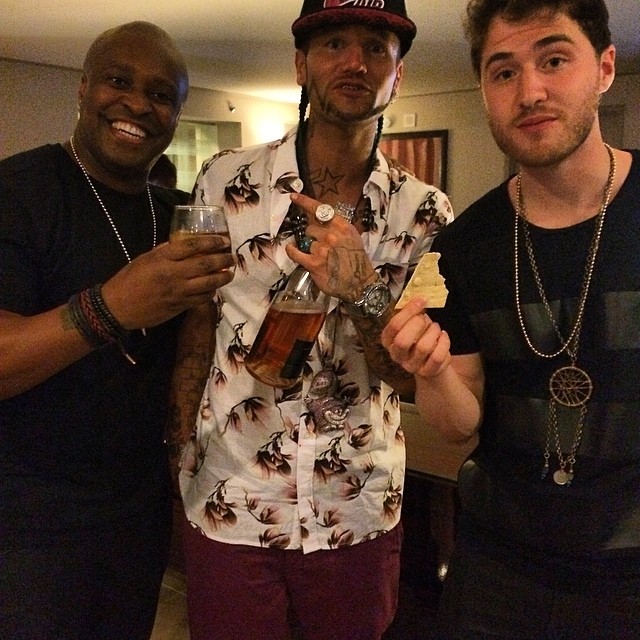 Mike Posner with RiFF RAFF and friend in Las Vegas, NV 5/25/14
Instagram @youngwalt1
