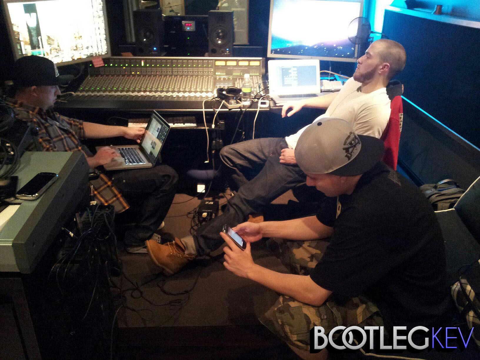 Lifted, Mike Posner and Bootleg Kev in the studio March 2012
bootlegkev.com
