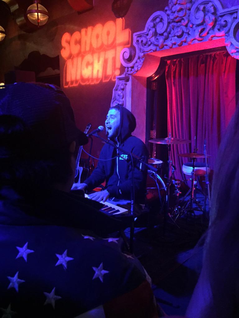 Mike Posner performing at School Night at Bardot in Hollywood, CA May 25, 2015
twitter.com/SpecsandBlazers
