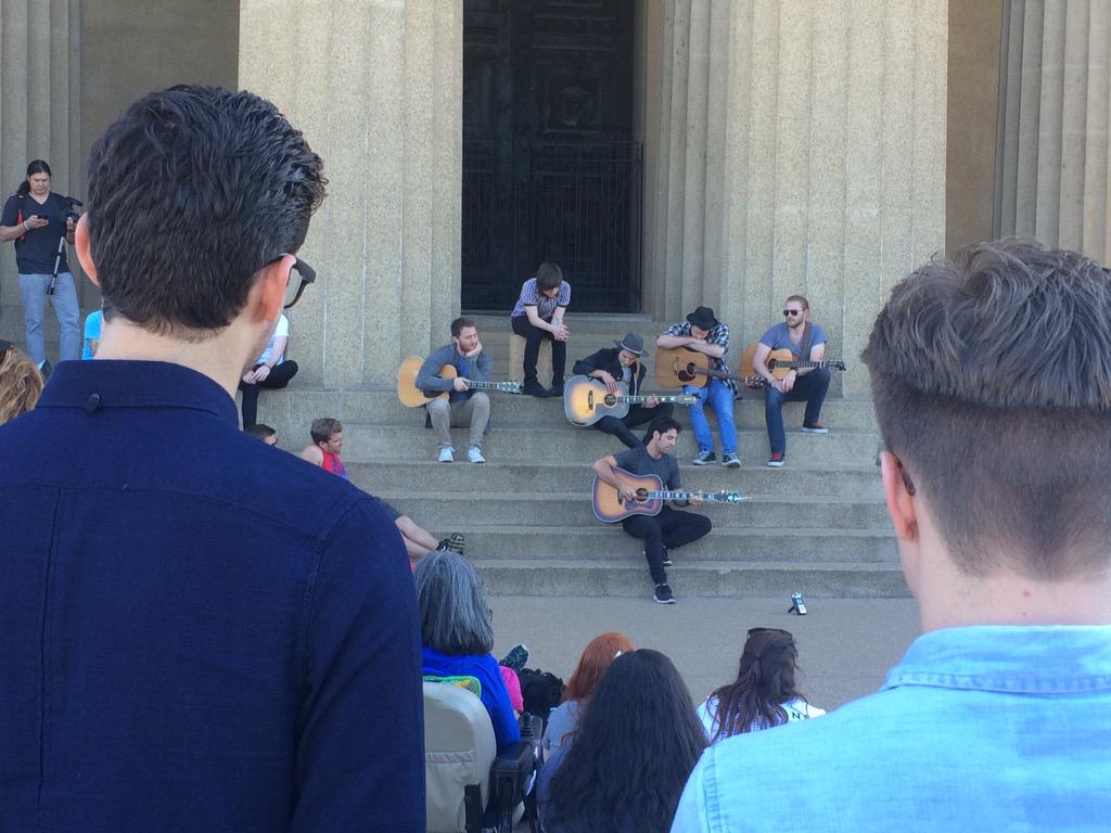 Mike Posner, Hot Chelle Rae, Chord Overstreet, Nickolas Wayne, and Adam Friedman performing at Centennial Park in Nashville, TN May 13, 2015
twitter.com/doughjoe
