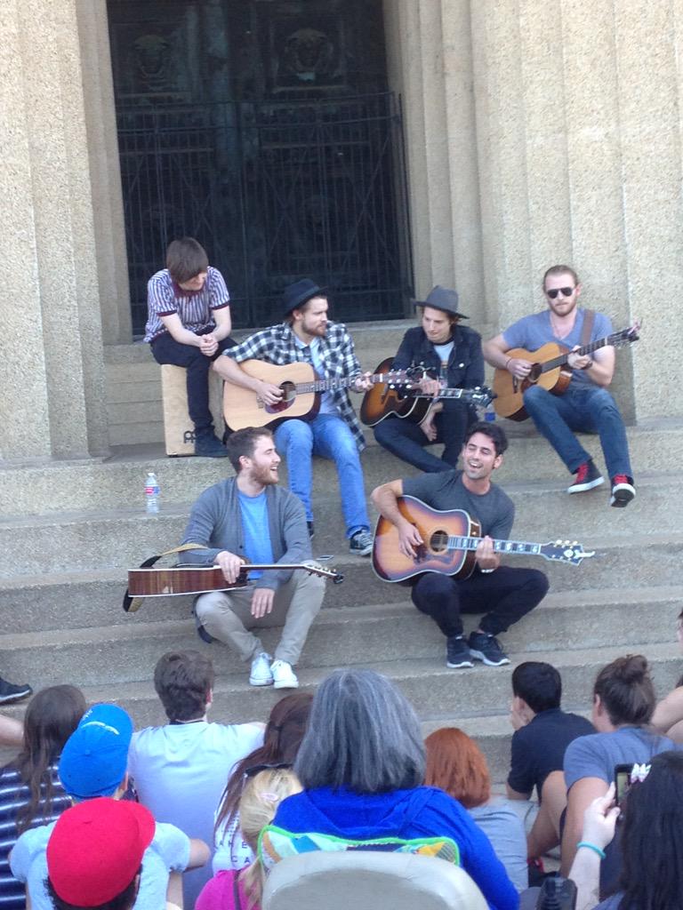 Mike Posner, Hot Chelle Rae, Chord Overstreet, Nickolas Wayne, and Adam Friedman performing at Centennial Park in Nashville, TN May 13, 2015
twitter.com/Andrew_3289
